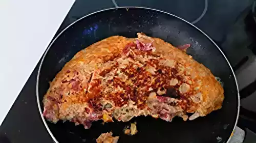 Omelette façon papa au salami