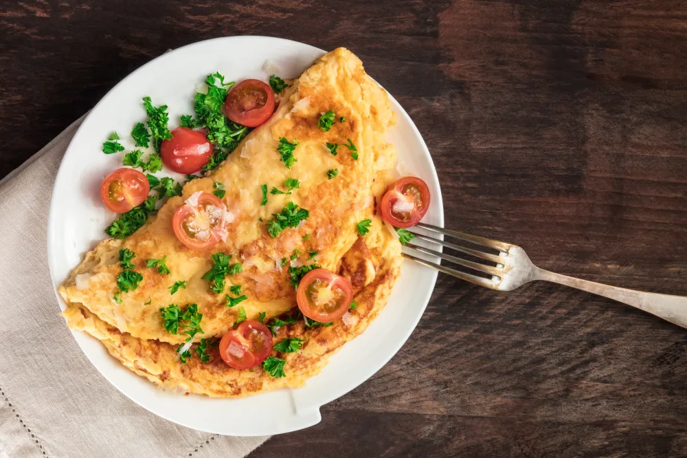 Omelette froide aux légumes confits