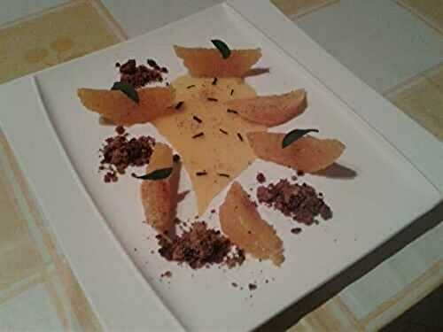 Orange et crumble de noisettes