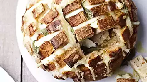 Pain hérisson mozzarella et sauge