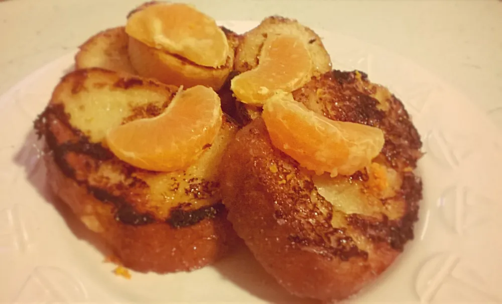 Pain perdu fleur d'oranger et rhum ambré
