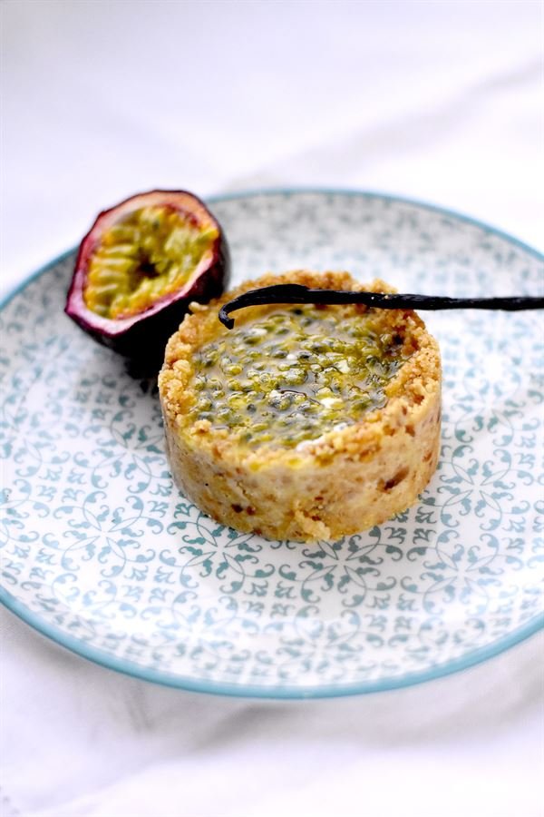 Panna cotta tartelette vanille fruits de la passion