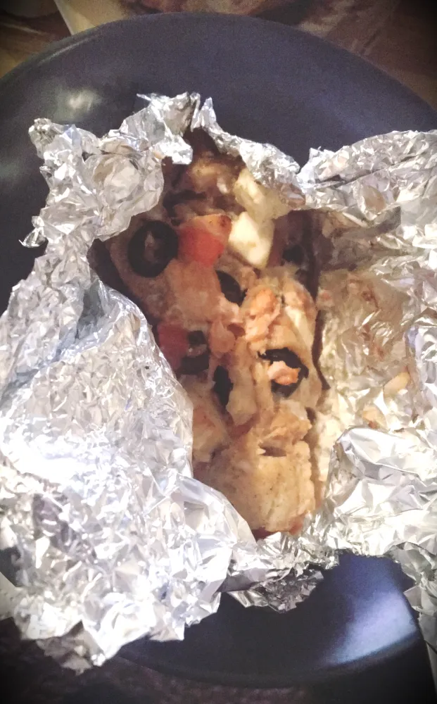 Papillotes de poisson à la feta et aux olives