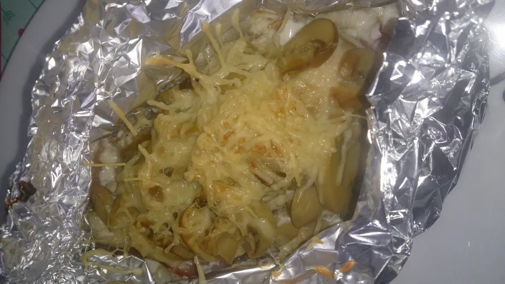 Papillotes de poulet au bacon et champignons