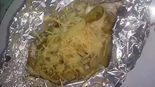 Papillotes de poulet au bacon et champignons