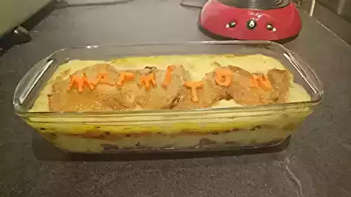 Parmentier de confit de canard aux petits légumes