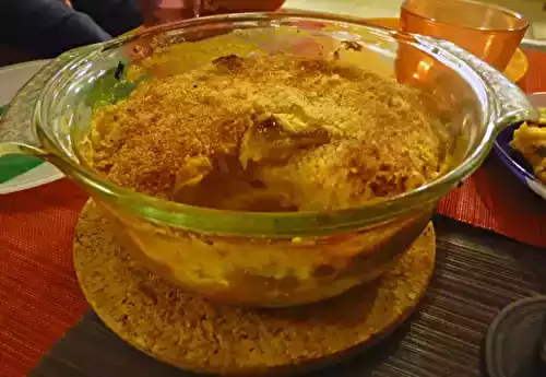 Parmentier de courge au confit de volaille et champignons