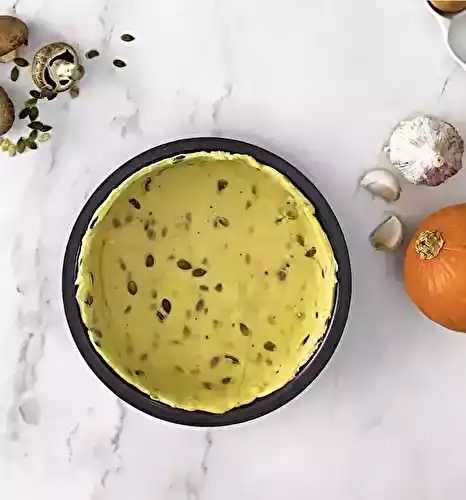 Pâte brisée à l'huile d'olive et aux graines de courge