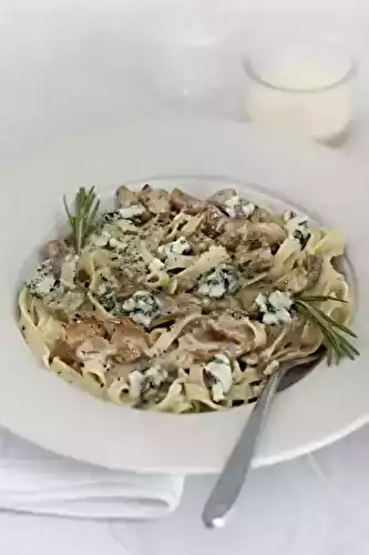 Pâtes aux bolets et au roquefort