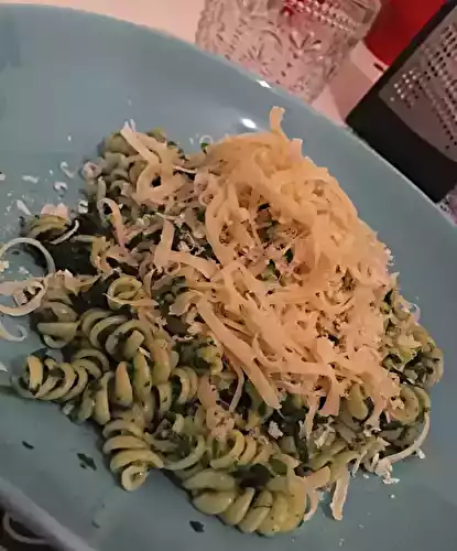 Pâtes aux épinards et au gruyère