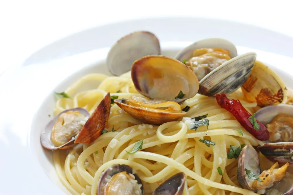 Pâtes aux vongoles (palourdes plates)