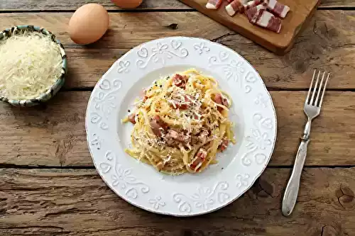 Pâtes carbonara au Cooking Chef