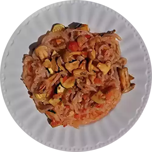 Pâtes de konjac aux légumes du soleil
