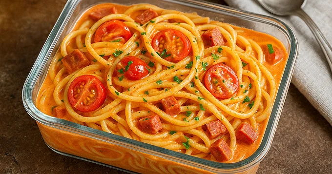 Pâtes express chorizo au micro-ondes