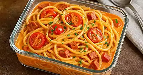 Pâtes express chorizo au micro-ondes