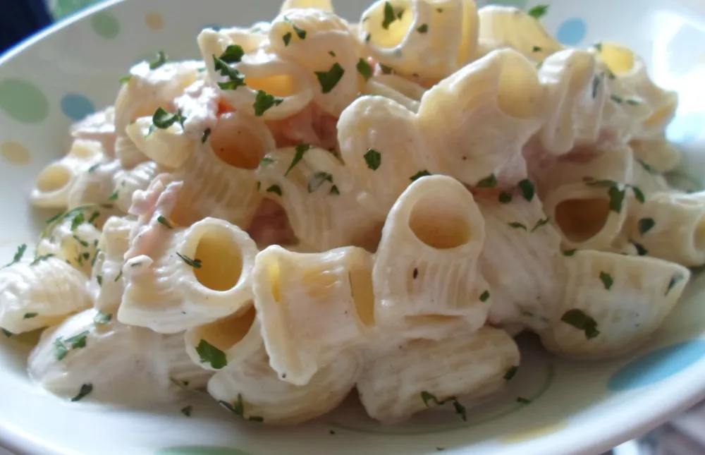 Pâtes jambon moutarde mascarpone