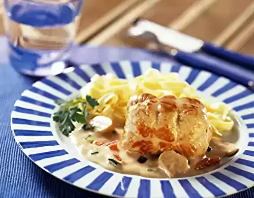 Paupiettes de veau aux lardons et champignons