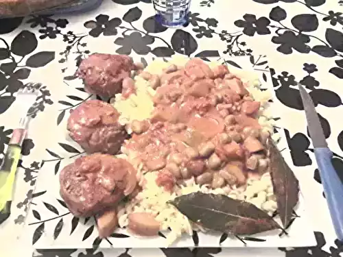 Paupiettes et mijoté de fèves et de courgettes