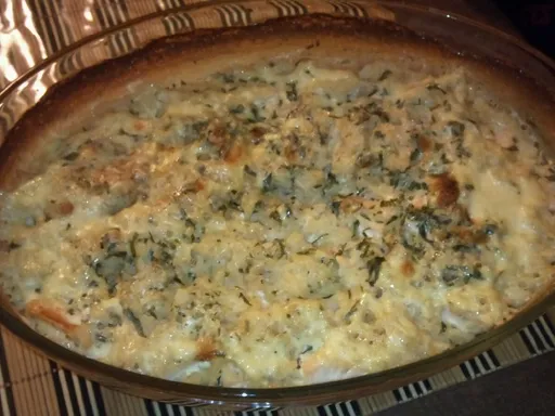 Pavés de saumon et risotto à la crème