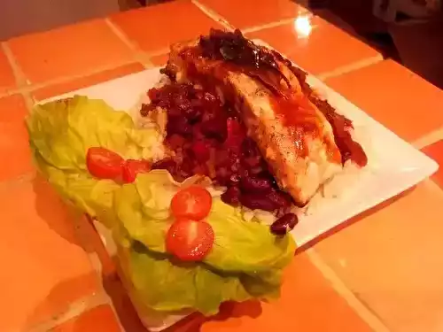 Pavés de saumon grillés au haricots rouges