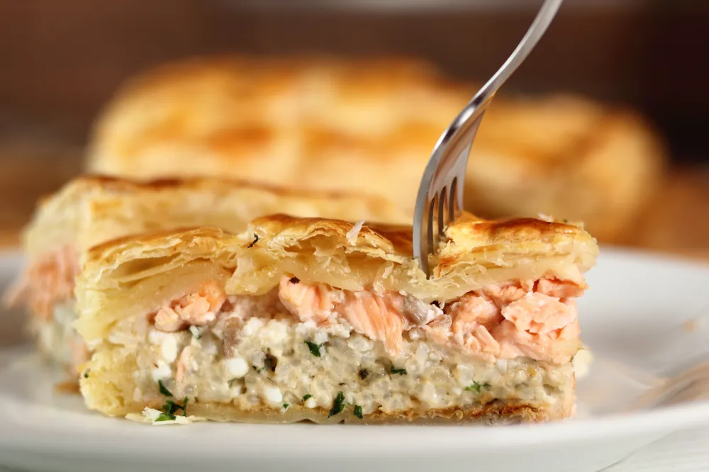 Petit feuilleté au saumon et à l'aneth