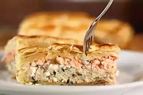 Petit feuilleté au saumon et à l'aneth
