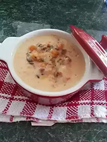 Petites cocottes de crevettes au chorizo