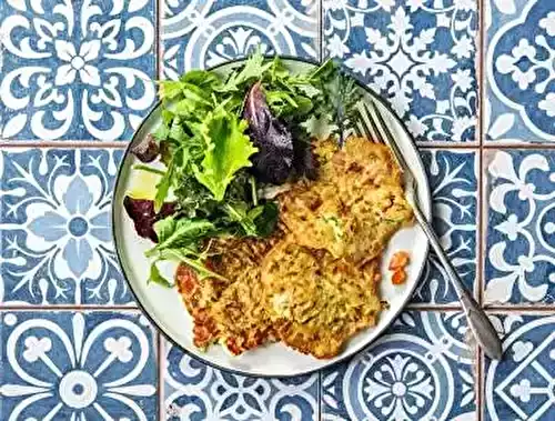 Petites Crêpes de Riz de Camargue aux Courgettes rapées et à la Menthe accompagnées d’un coulis glacé de Poivrons