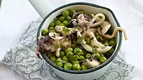Petits pois à la seiche