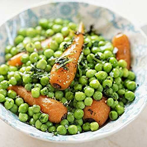 Petits pois carottes au Cookeo