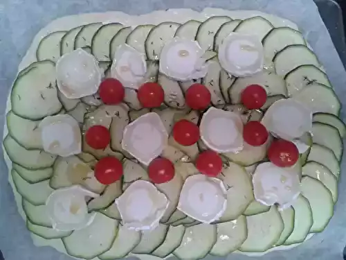 Pizza blanche courgette/chèvre