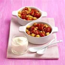 Poêlée de fraises aux palets bretons