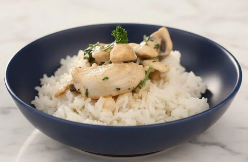 Poêlée de poulet au rocamadour