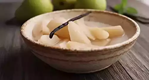 Poire au sirop maison