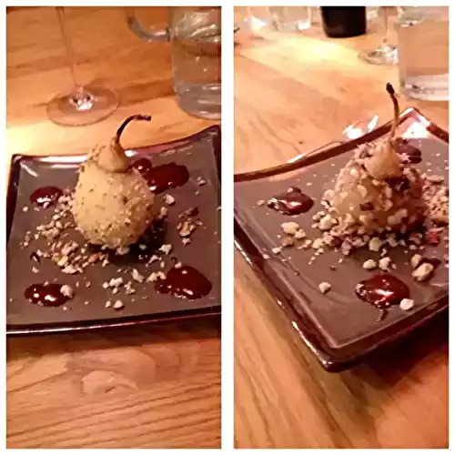 Poire surprise au coeur coulant chocolat