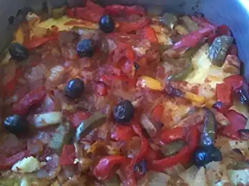 Polenta aux poivrons