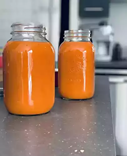 Potage aux poivrons, carottes et pommes de terre