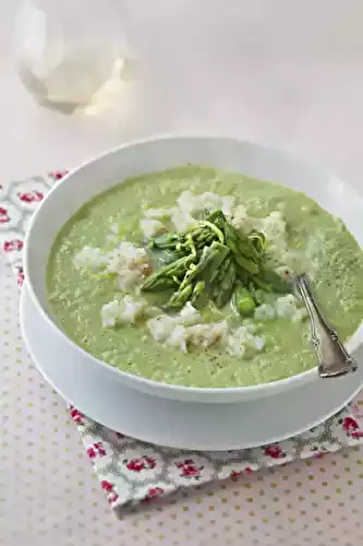 Potage de crabe aux asperges