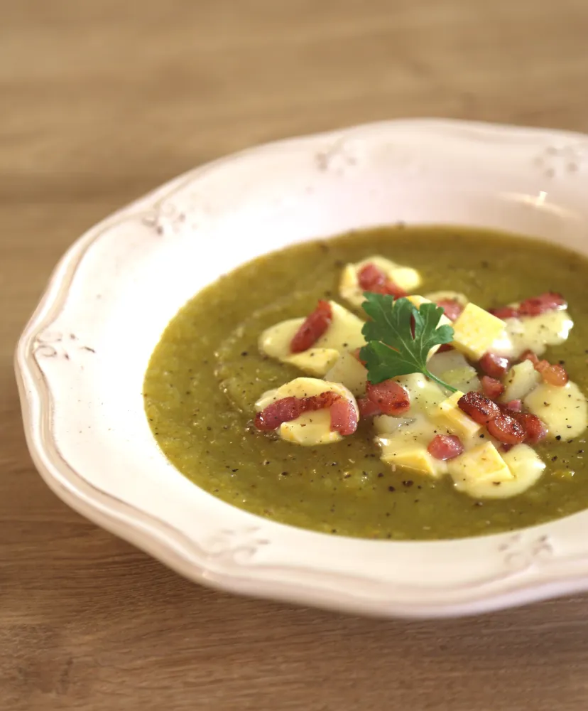 Potage de légumes facon tartiflette