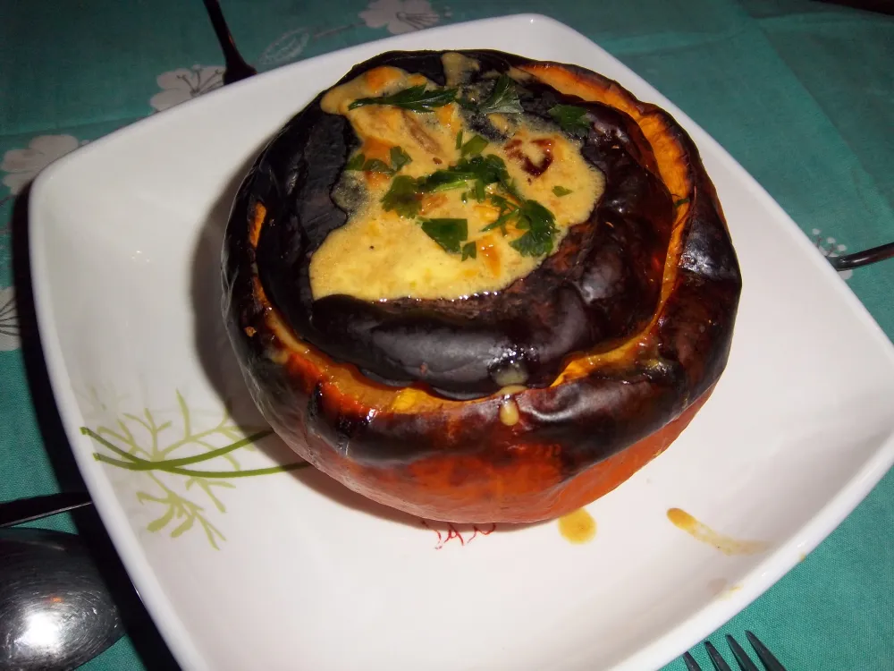 Potimarron aux crevettes