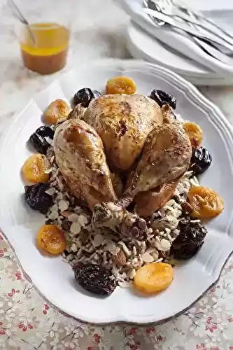 Poularde rôtie aux fruits d'hiver