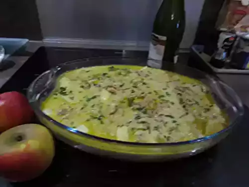 Poulet au cidre et au curry