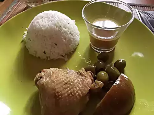 Poulet au citron et aux olives vertes