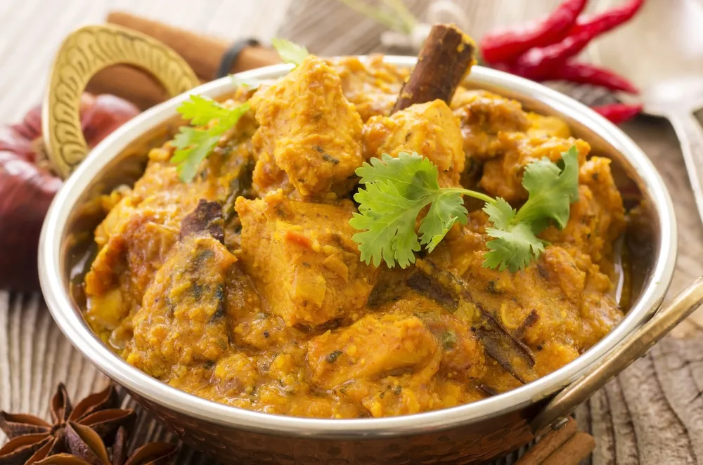 Poulet au curry et poivron