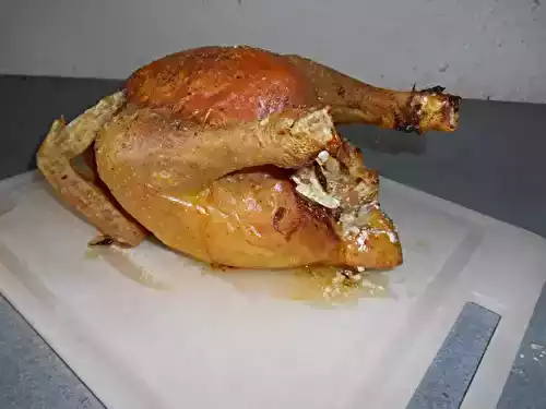 Poulet au four au fromage ail et fines herbes