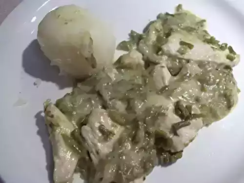 Poulet aux asperges et à la crème dail