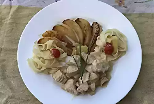 Poulet aux poires, coco et gingembre