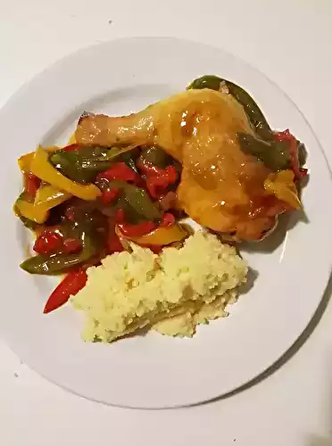 Poulet aux poivrons façon tajine