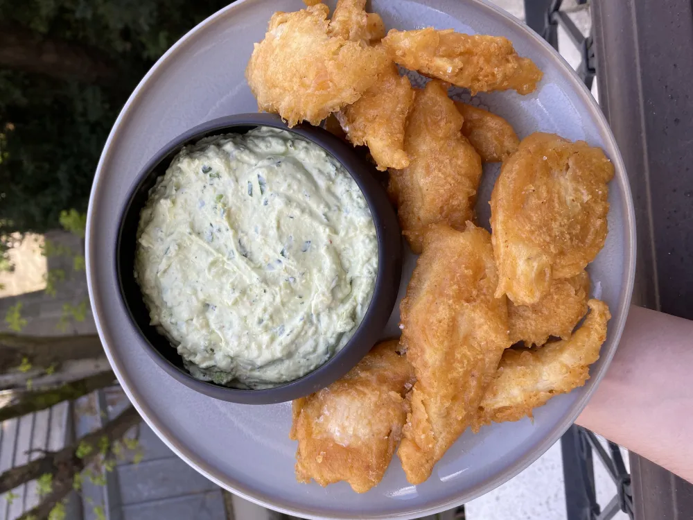 Poulet croustillant et crème davocat de chefpapdo