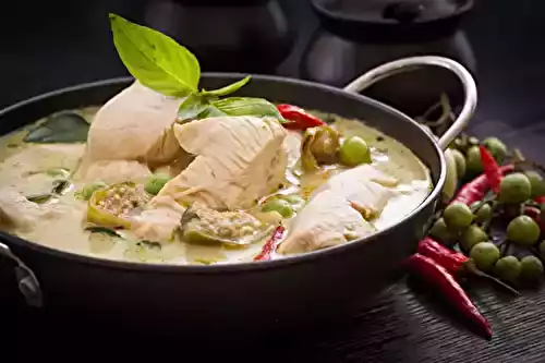 Poulet cuisiné au lait de coco